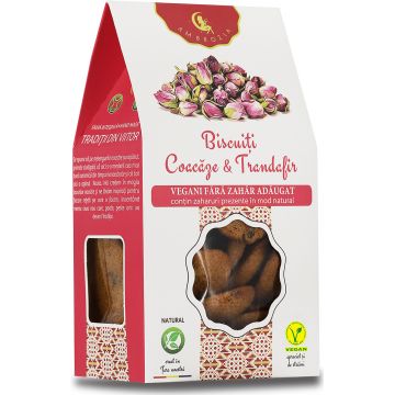 Biscuiti cu coacaze si trandafir, 130g, Ambrozia