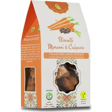 Biscuiti morcovi si cuisoare, 130g, Ambrozia