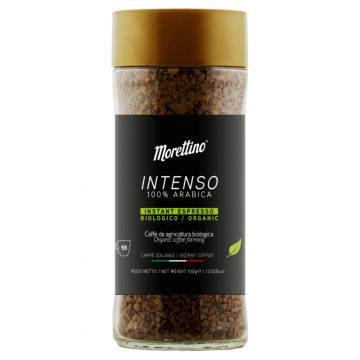 Cafea instant 100% arabica Bio Intenso, 100g, Morettino