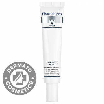 Crema de noapte repigmentare vitiligo pentru ten si corp Viti-Melo V, 40ml, Phamaceris