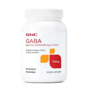 GNC Gaba 750 mg, 90 comprimate
