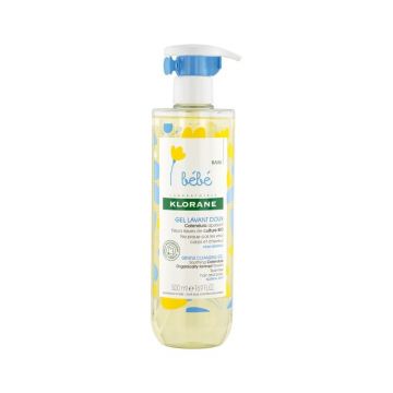 Klorane Bebe Gel spumant pentru par si corp, 500ml