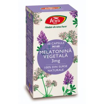 Melatonina vegetala 3mg N168, 20 capsule, Fares