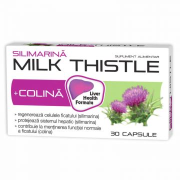 Milk Thistle Silimarina, 30 capsule