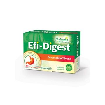 Naturalis Efi-Digest, 20 comprimate filmate, tulburari digestive