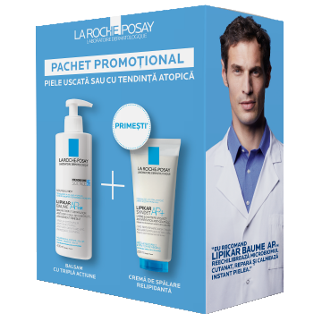 Pachet Promotional Balsam Lipikar 400ml + Crema Syndet AP 200ml, La Roche-Posay