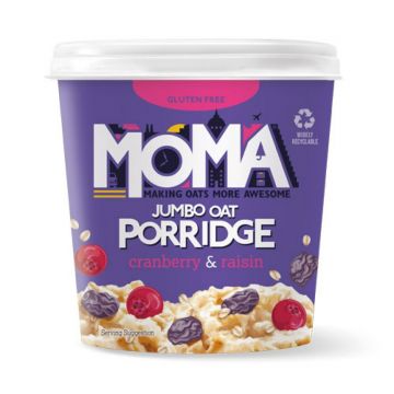 Porridge fara gluten cu merisoare si stafide, 70g, Moma