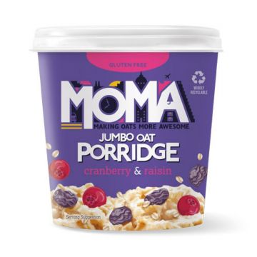 Porridge fara gluten cu merisoare si stafide, 70g, Moma Porridge fara gluten cu merisoare si stafide, 70g, Moma