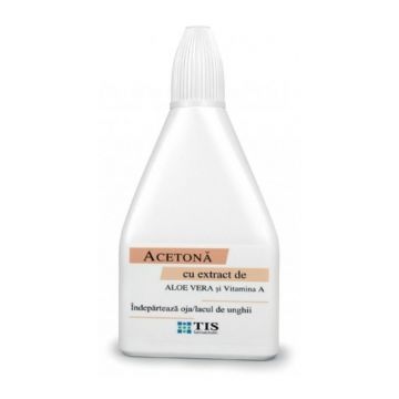 TIS Acetona cu extract aloe vera si vitamina A, 60ml TIS Acetona cu extract aloe vera si vitamina A, 60ml