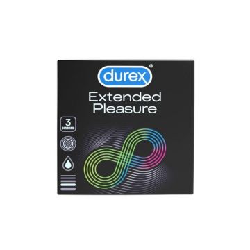 Durex Prezervative Extended Pleasure, 3 bucati