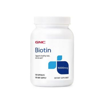 GNC Biotin 5000 mcg, Biotina, 120 capsule