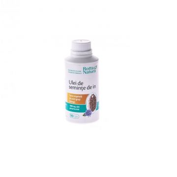 Ulei de seminte de in 1000 mg, 90 capsule, Rotta Natura