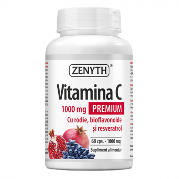 Vitamina C Premium RODIE si bioflavonoide 1000 mg, 60 capsule, Zenyth
