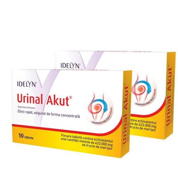 W Idelyn Urinal Akut, 10 capsule 1+1 Cadou