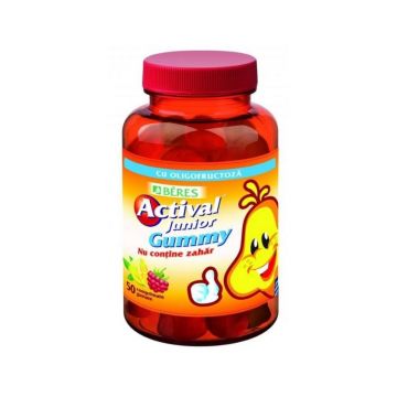 Beres Actival jr. Gummy fara zahar, 50 comprimate gumate