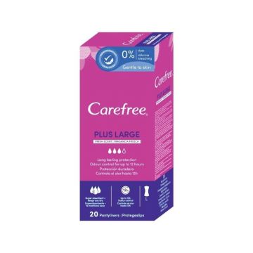 Carefree absorbante zilnice large fresh, 20 bucati