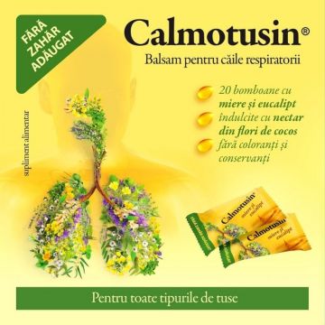 DACIA PLANT Calmotusin Drops cu miere si eucalipt, 20 capsule