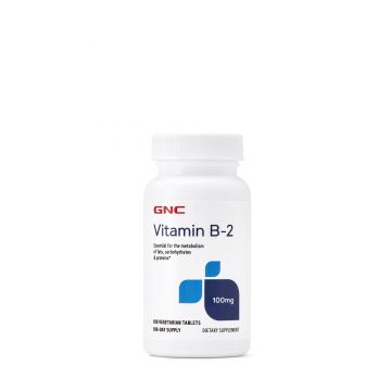 GNC Vitamin B2 100 mg, 100 tablete vegane