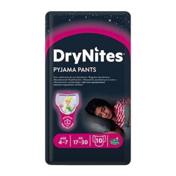 Huggies DryNites Conv 4-7 ani, Fetite 17-30kg, 10 bucati