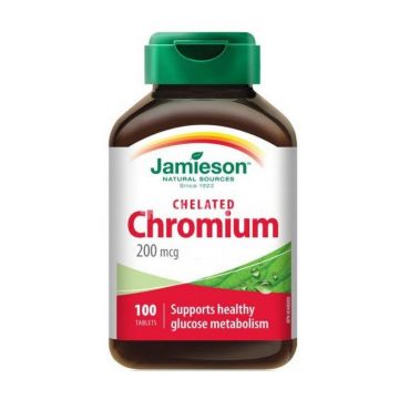 Jamieson Crom chelat 200 mg, 100 comprimate