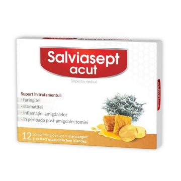 Salviasept Acut, 12 comprimate de supt