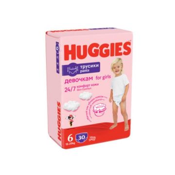 Scutece Pants Jumbo Girl Nr. 6, 15 -25 Kg, 30 bucati, Huggies