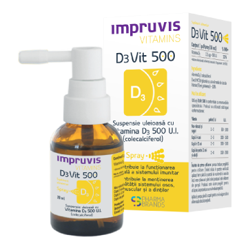 Vitamins D3Vit 500 Spray, 20 ml, Impruvis