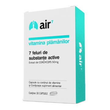 Air7 Vitamina plamanilor, 30 capsule, protectie boli respiratorii