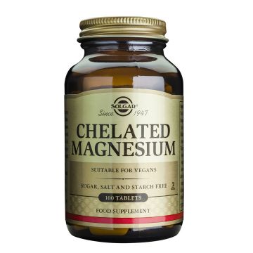 Chelated Magnesium, 100 comprimate Solgar