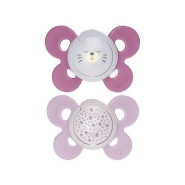 Chicco Physio Comfort Suzeta silicon, forma ortodontica, 16-36 luni, roz