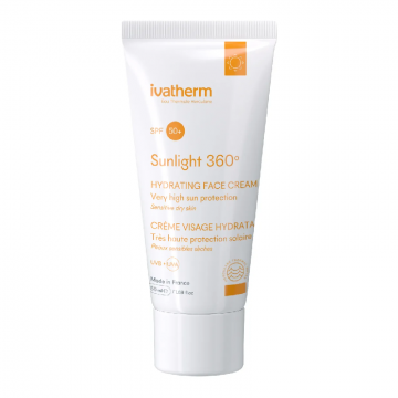Crema hidratanta pentru fata cu protecție solara foarte ridicata SPF50+, Sunlight 360°, 50ml, Ivatherm