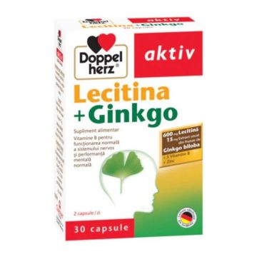 Doppelherz Aktiv Lecitina + Gingko, 30 capsule