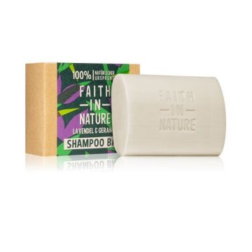 Faith in Nature Sampon natural solid, cu lavanda si muscata, 85g