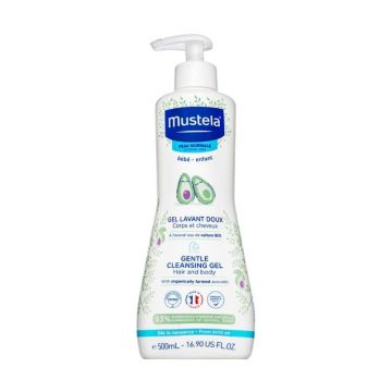 Mustela Gel de Curatare Delicat pentru Par si Corp, 500 ml