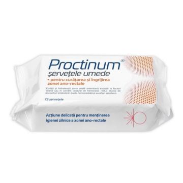 Proctinum servetele umede pentru igiena ano-rectala, 72 bucati