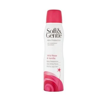 Soft & Gentle deodorant trandafir salbatic si vanilie, 150 ml