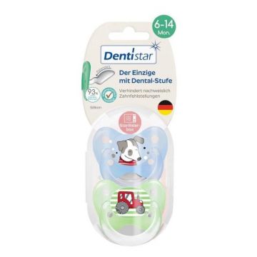 Dentistar Suzete cu inel, silicon, talia 2 + Steribox