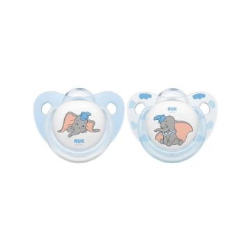 NUK Suzeta Disney Dumbo, silicon, M3, 18-36luni, 2 bucati