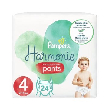 Pampers Harmonie Pants Scutece-chilotel Marimea 4, 9-15kg, 24 bucati