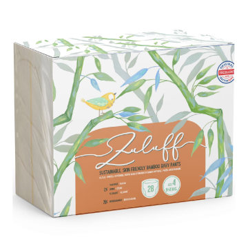 Zuluff scutece chilotel din bambus, marimea 4, 9-14KG, 28 bucati
