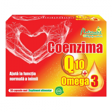 Coenzima Q10 + Omega 3, 30 capsule moi, Naturalis