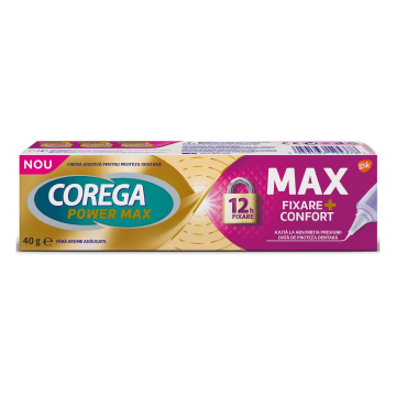 Crema adeziva pentru proteze Max Fixare + Confort, 40 g, Corega