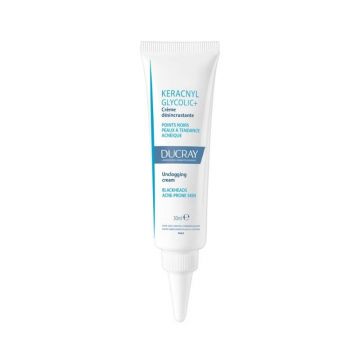 Crema calmanta pentru tenul cu tendinta acneica Keracnyl Glycolic Control, 30 ml, Ducray