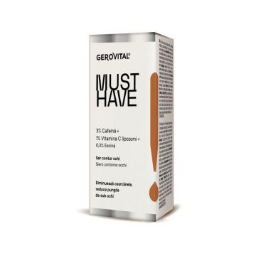 Gerovital Must Have Ser Contur Ochi 3% Cafeina, 30ml