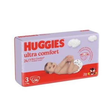 Huggies Scutece Ultra Comfort Jumbo, Nr.3, 4-9kg, 56 bucati