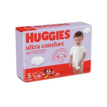 Huggies Scutece Ultra Comfort Jumbo, Nr.5, 11-25kg, 42 bucati