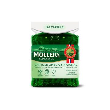 Moller's Ulei de ficat de cod Omega-3, 120 capsule