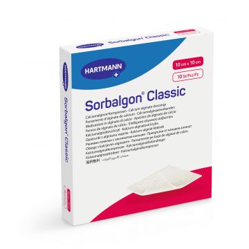 Pansament Sorbalgon Classic 10x10 cm, 10 bucati, Hartmann