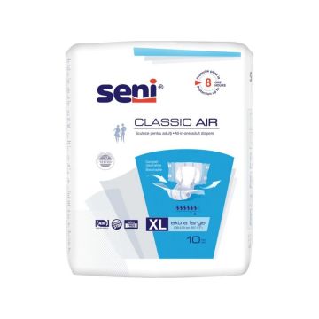 Scutece cu sistem inchis, Seni Classic Air x10 buc, XL