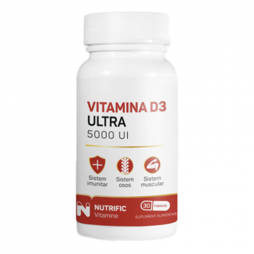 Vitamina D3 Ultra 5000IU, 30 capsule, Nutrific